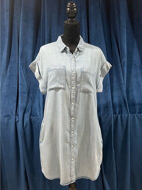 Velvet Heart Chambray Blue Shirt Dress